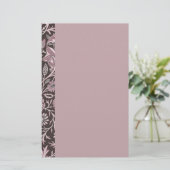 花の藤色およびチョコレート 便箋 (スタンド正面)