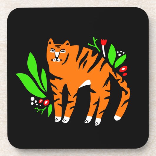 花の虎 コースター (正面)