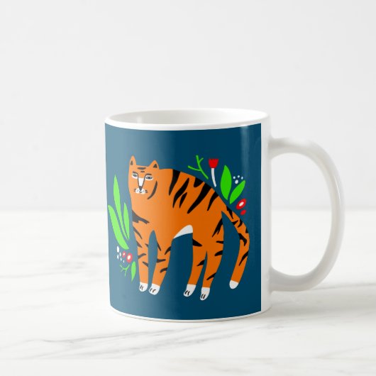 花の虎 コーヒーマグカップ (右)