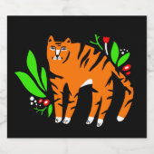 花の虎 スパークリングワインラベル (シングルラベル)