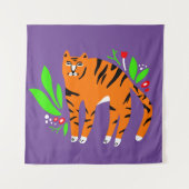 花の虎 タペストリー (正面)