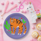 花の虎 ペーパープレート (パーティー)