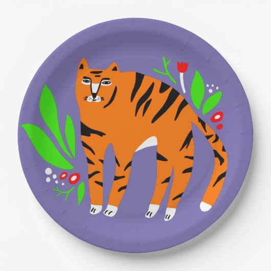 花の虎 ペーパープレート (正面)