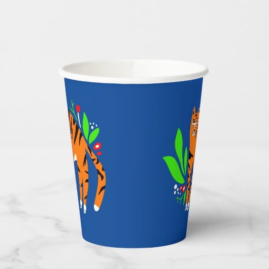 花の虎 紙コップ (左)