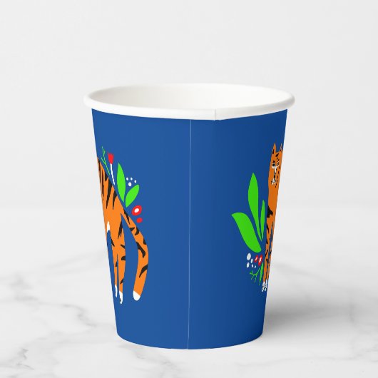 花の虎 紙コップ (右)