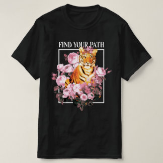 花の虎 Tシャツ