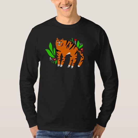 花の虎 Tシャツ (正面)