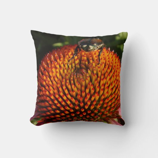 花の虫 クッション (正面)