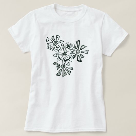花の虫 Tシャツ (デザイン正面)