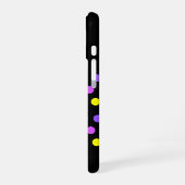 花の虹色スポット iPhone 16ケース (左側面)