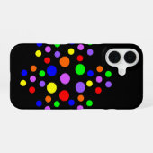 花の虹色スポット iPhone 16ケース (裏面横)