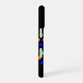 花の虹色スポット iPhone 16ケース (右側面)
