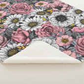 花の蛾はピンクとグレーで混ぜる シェルパブランケット (3/4)