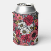 花の蛾は赤と灰色の混合 缶クーラー (缶裏面)
