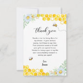 花の蜂蜜のハチ　ありがとう サンキューカード (正面)