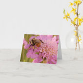 花の蜂 カード (黄色い花)