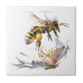 花の蜂 タイル (正面)