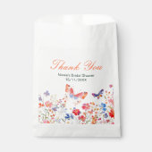 花の蝶のウェディングシャワー フェイバーバッグ (正面)
