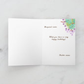 花の蝶の誕生日カード カード (内部)