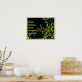 花の蝶ローマ人15:13 ポスター (キッチン)