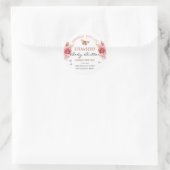 花の蝶 カスタム ボディ バター ラウンドシール (バッグ)