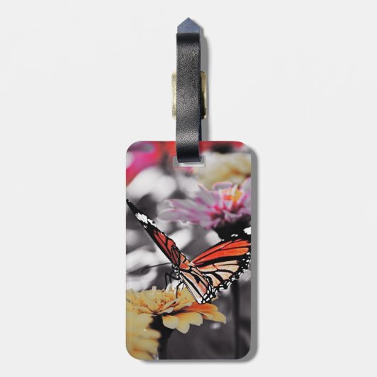 花の蝶 ラゲッジタグ (裏面縦)