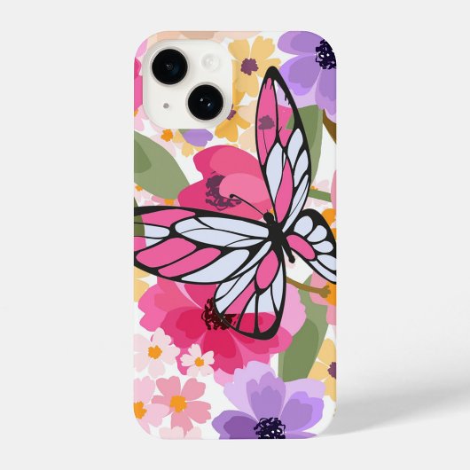 花の蝶 iPhoneケース
