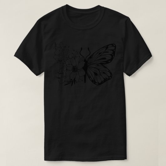 花の蝶 Tシャツ (デザイン正面)