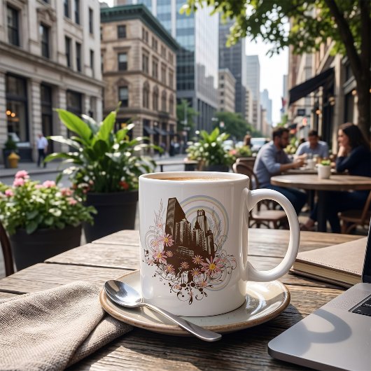 花の街 コーヒーマグカップ