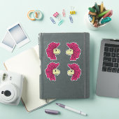 花の表情の顔 シール (iPadカバー)