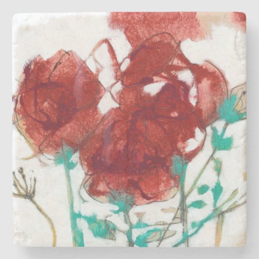 花の表現I ストーンコースター (正面)