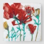 花の表現II スクエア壁時計 (正面)