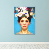 「花の装い」ルース - アート＆フローラル協会 キャンバスプリント (インサイチュ (ウッドフロア))