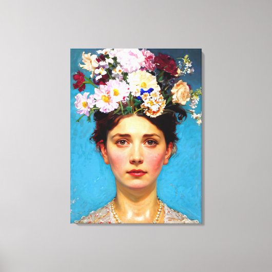 「花の装い」ルース - アート＆フローラル協会 キャンバスプリント (正面)