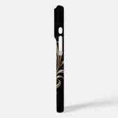 花の装飾が施された金の文字A Case-Mate iPhoneケース (裏面 / 左)