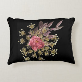 花の装飾のスローピロー アクセントクッション