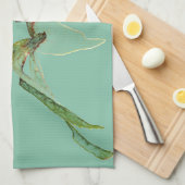 花の装飾の花柄 キッチンタオル (四つ折り)