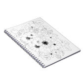 花の装飾スケッチ ノートブック (右側)