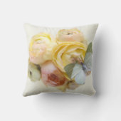 花の装飾用クッションの薄緑の蝶 クッション (裏面)