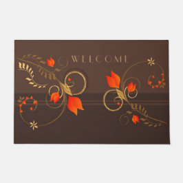 花の装飾 ドアマット