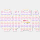 花の装飾 ピンク 赤 シームレス パターン フェイバーボックス (見開き)