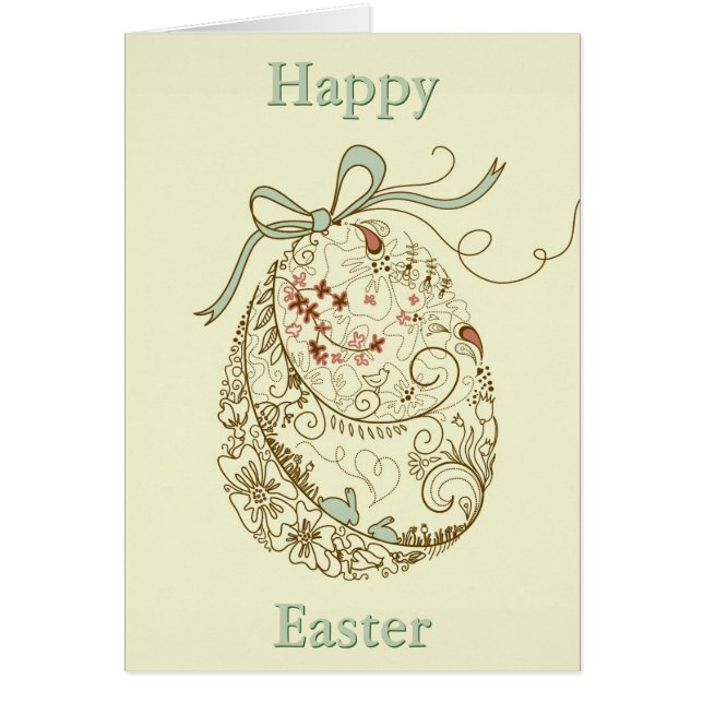 花の要素が付いているイースターエッグ (正面)