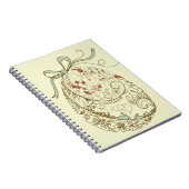 花の要素が付いているイースターエッグ ノートブック (右側)