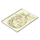 花の要素が付いているイースターエッグ ノートブック (左側)