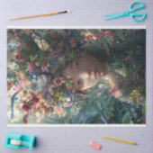 花の覆われた妖精の女の子の切り離し 薄葉紙 (クラフト)