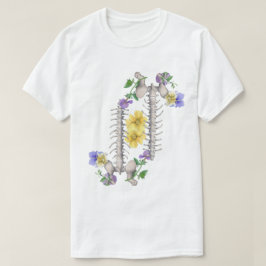 花の解剖学 - 脊椎・寛骨 Tシャツ