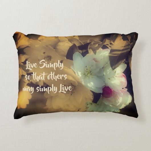 花の言葉だけ感動的に生きる  アクセントクッション (正面)