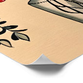 花の言語日本のの絵画探索 ポスター (角)