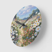 花の言語 ラウンド壁時計 (傾斜)