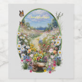 花の言語 ワインラベル (シングルラベル)